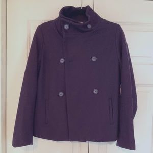 BITTEN by Sarah Jessica Parka Women’s Wool Peacoat in Plum Size S